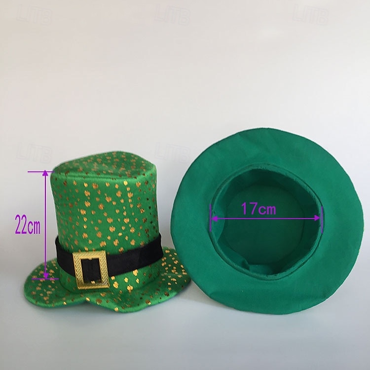 St. Patrick 2026 Leprechaun Irish Carnival Hat Top Hat Novelty Funny Adults' Unisex Saint Patrick's Day Casual Party Easy Carnival Costume Dress Up 2026 - $15.49 –P2