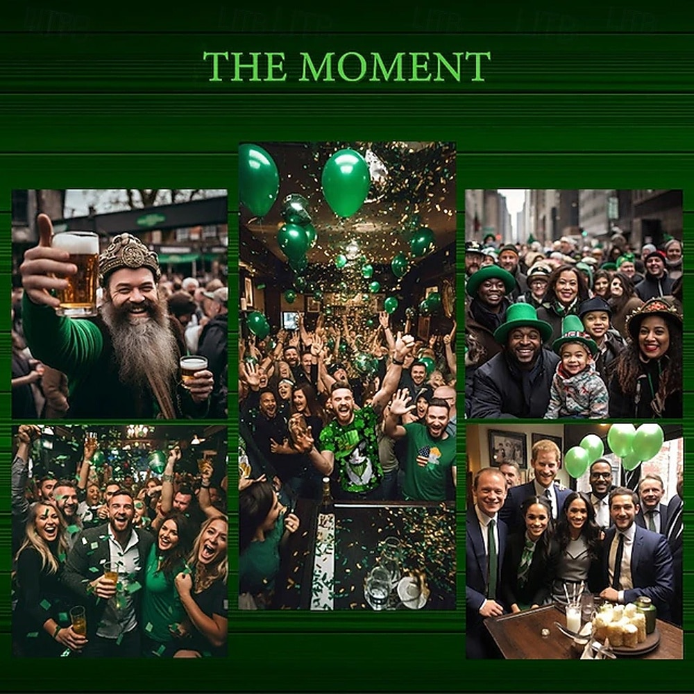 St. Patrick's Day Men's Geometric Tartan Gradient Color Trousers Dress Pants Suit Pants Mid Waist Vintage Retro Holiday Relaxed Fit Flat Front Dress Pants with Side Pockets Spring Fall 3D Print Green 2026 - $29.99 –P5