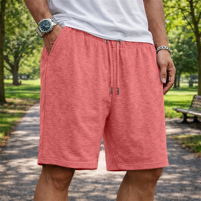 Bărbați Pantaloni scurți activi Pantaloni scurți de sudoare Pantaloni Scurți Pantaloni scurți de vară Cordon Talie elastică Simplu Simplu Culoare solida Confort Peste Genunchi Zilnic În aer liber 2026 - $17.99 –P5