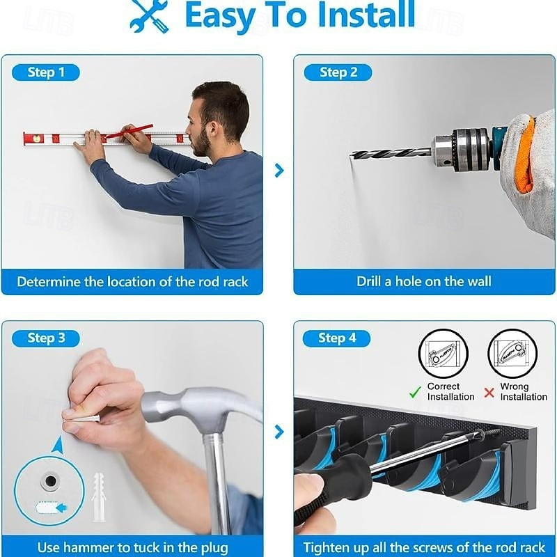 Επιτοίχια βάση για καλάμια ψαρέματος, επιτοίχια βάση για καλάμια ψαρέματος και εξοπλισμό ψαρέματος για οργάνωση αλιευτικού εξοπλισμού 2026 - $16.99 –P5