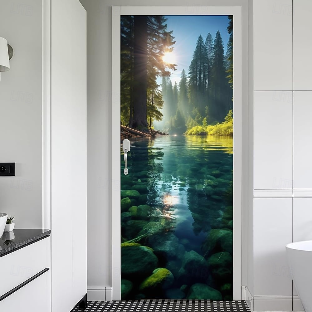 natura foresta sentiero porta striscione sentiero di luce solare attraverso parete arazzo paesaggio 3d scenario per camera da letto corridoio arredamento casa del 2026 a $17.99 –P7