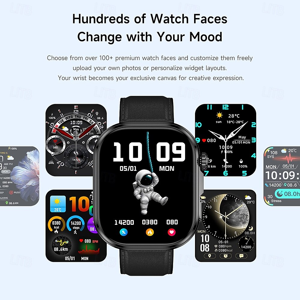 iMosi GE52 Smartwatch 1.88 Zoll Smartwatch mit Bluetooth-Anruffunktion Schrittzähler Anruferinnerung Aktivitäts-Tracker Kompatibel mit Android iOS Unisex Freisprechanrufe Mediensteuerung Schrittzähler 2026 - $60.88 –P5