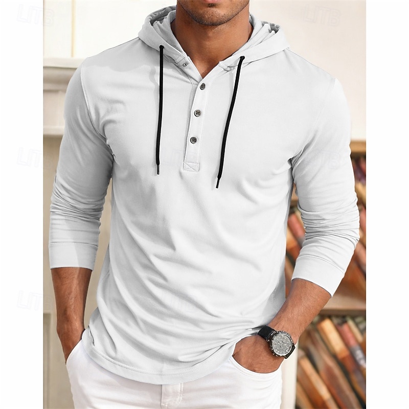 Homens Camisa Social Camisa casual camisa de botão Pullover Azul Marinha Manga Longa Tecido Com Capuz Casual Diário Com Capuz Roupa Moda Casual de 2026 por $20.99 –P2
