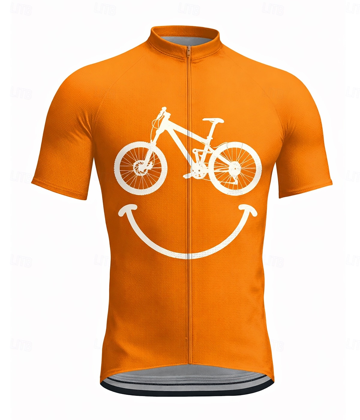 Herren Radtrikot Grafik Geometrisch Kurzarm Fahhrad T-Shirt Trikot Oberteil mit 3 Gesäßtaschen UV-beständig Schnelltrocknend Frontreißverschluss Reflektierende Streifen Sport Schwarz Königsblau Orange 2026 - $30.99 –P4