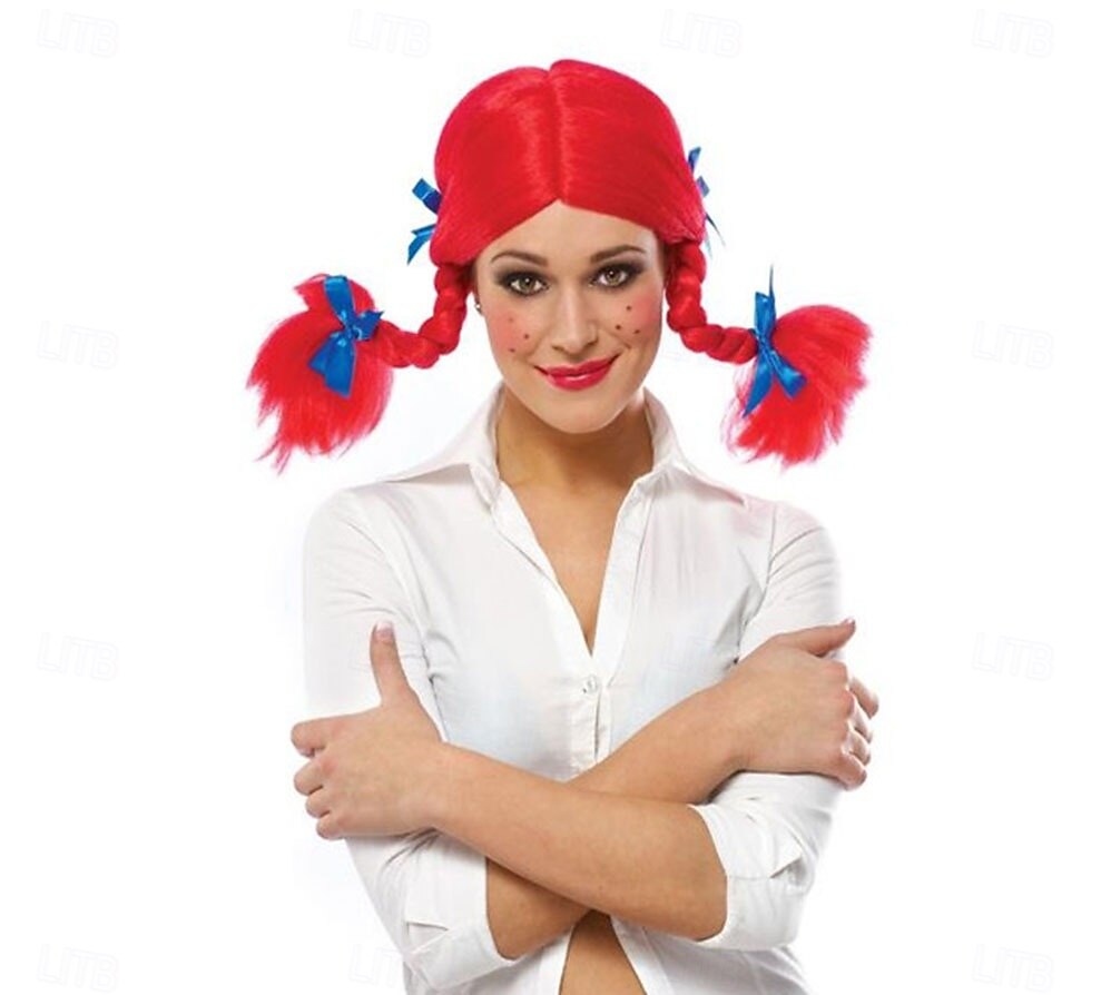 Rote Zopfperücke für Cosplay-Kostümpartys für Frauen und Mädchen 2026 - $21.99 –P1