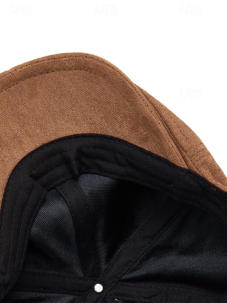 Heren suède platte pet in diverse kleuren, klassieke newsboy-pet, comfortabel en stijlvol, perfect voor casual en semi-formele gelegenheden. 2026 - $11.99 –P12