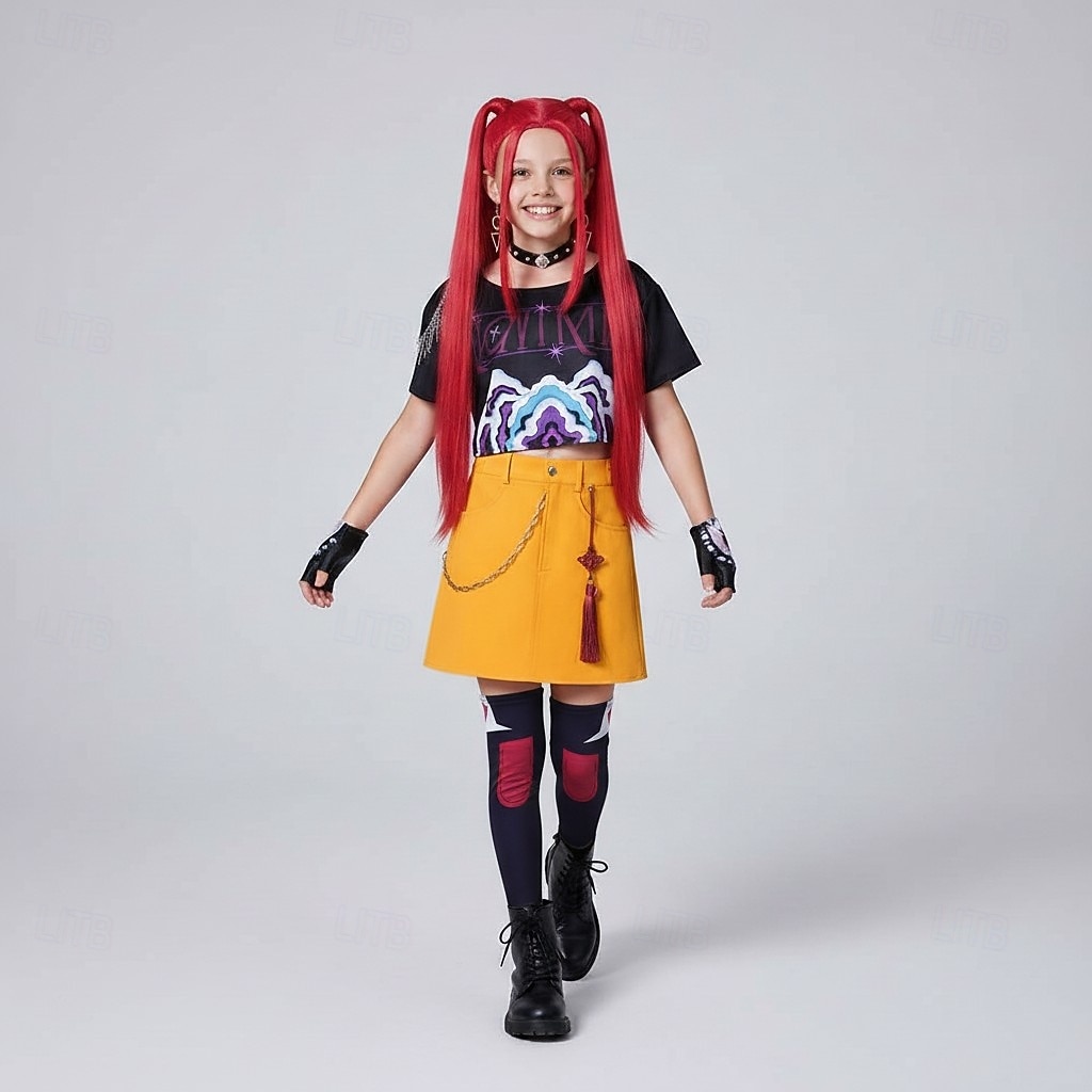 Kpop Inspired Korean Idol Inspired Pop Star Cosplay Costume Cosplay Wigs Cosplay Costume for Girls' Kid's Halloween Children's Day Masquerade 2026 - $46.99 –P1