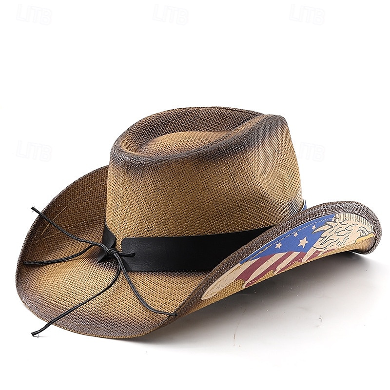 250° anniversario USA Retrò Vintage Far West Cappello da Cowboy Cappello da cowgirl Cowgirl Cowboy Cowboy del West Costume Unisex Mascherata 4 Luglio Feste Giorno dell'Indipendenza Adulti Cappello del 2026 a $29.99 –P7