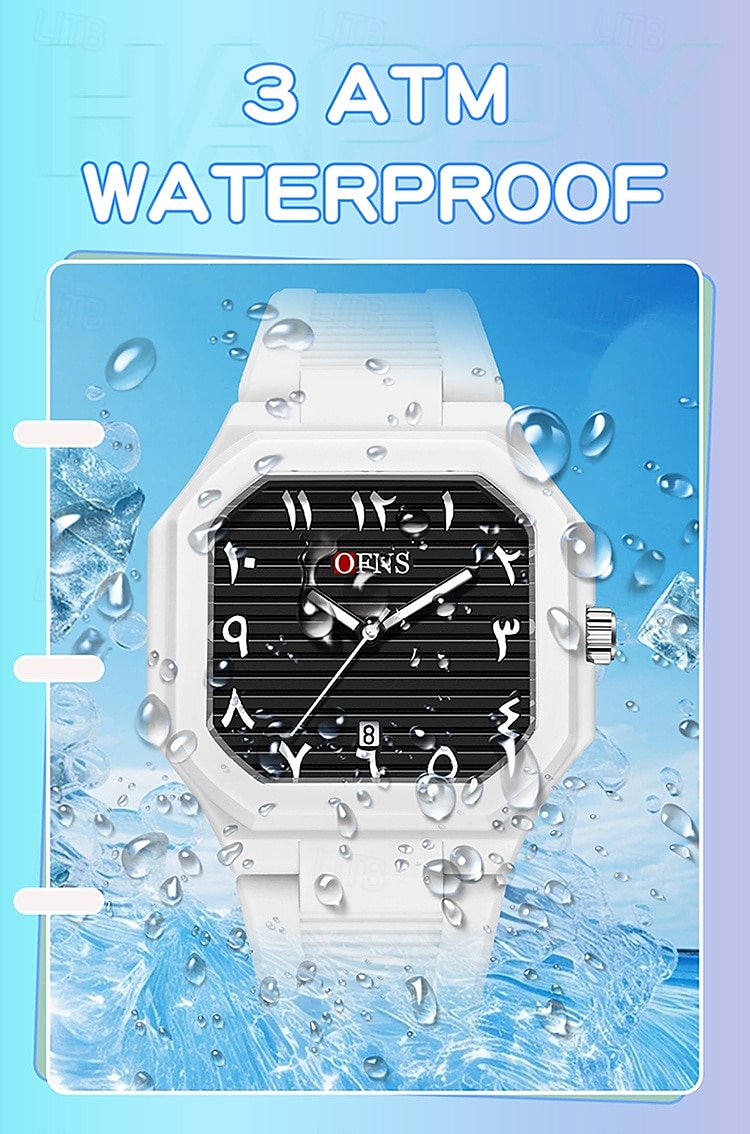 Мужчины Кварцевые Крупный циферблат Мода Наручные часы Светящийся Дайвинг Календарь Силикагель Часы 2026 - $27.99 –P11