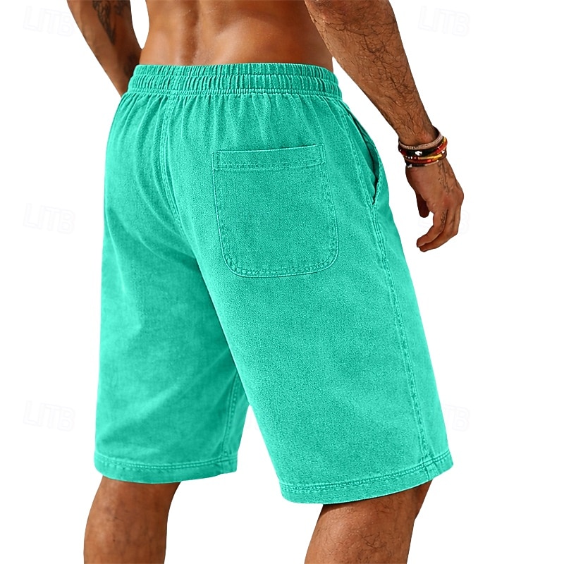 Shorts homme SoftFade™ Shorts d'été Shorts décontractés Shorts à lavage acide Shorts avec poches Taille élastique Confort lavé Respirant Longueur au genou Décontracté Extérieur Plage Vacances Mode de 2026 ? $22.99 –P3