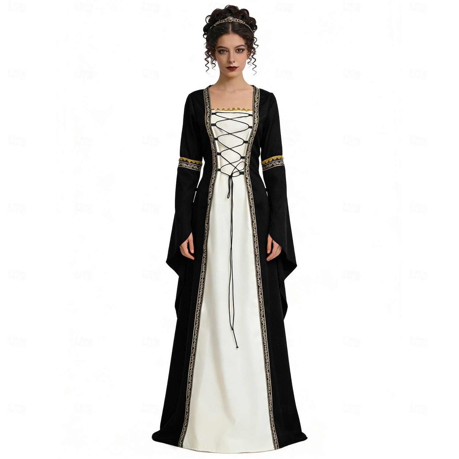 Středověké Renesanční Šaty Pláštěnka Dámské šaty Čerodějnice Šlechtic Královský oděv Maškarní kostým Dámské Keltské Fantazie předvečer Všech svatých Karneval Výkon LARP Ren Faire Dospělé Šaty 2026 - $63.99 –P11