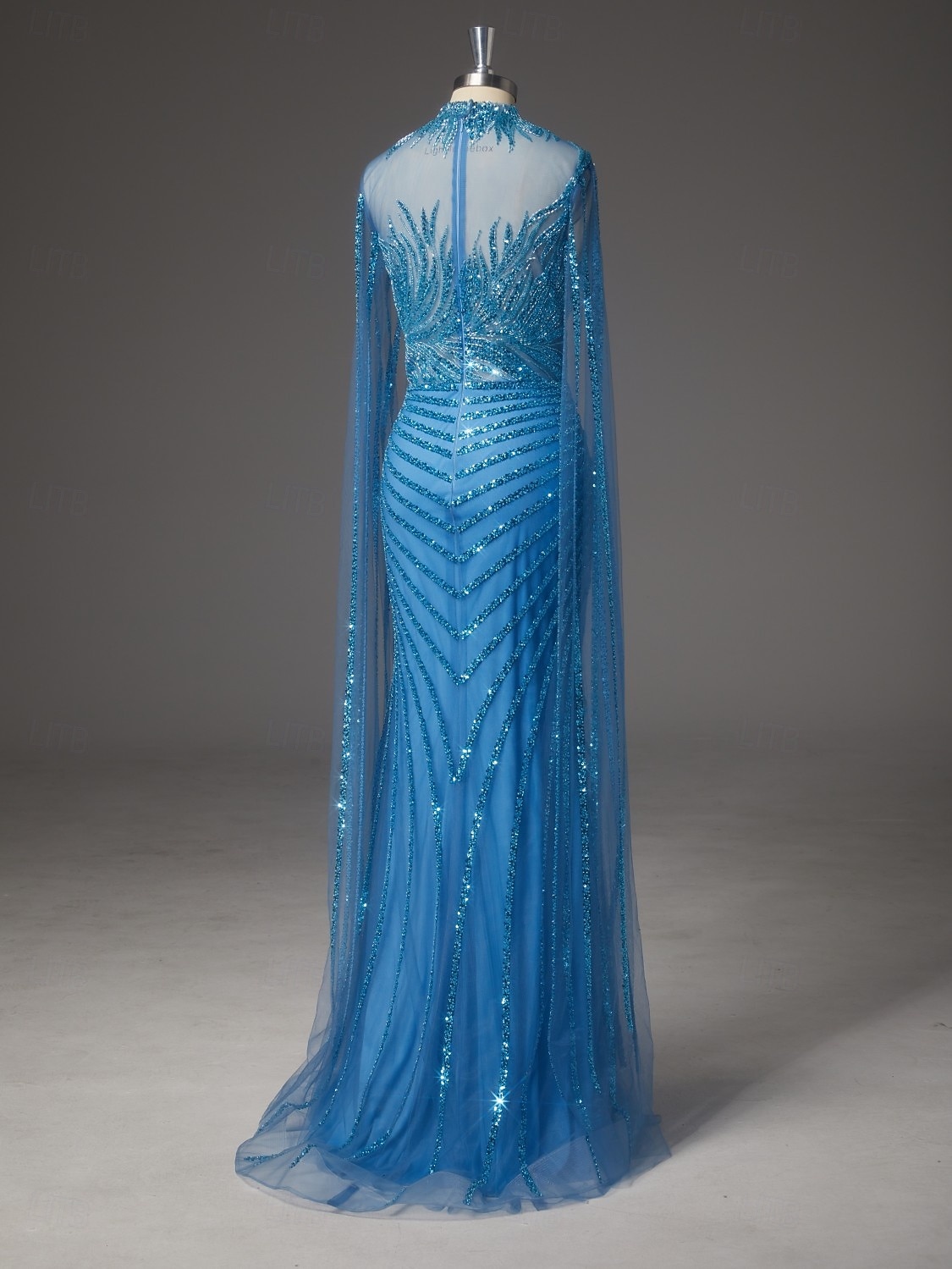 Tubino Colonna Strascico a Terra Perline ricamate Abito Formale Abito da madre della sposa Abito da Sera Elegante Scintillante Stile Celebrità Senza Maniche Girocollo Mascherata con Con perline del 2026 a $310.49 –P20