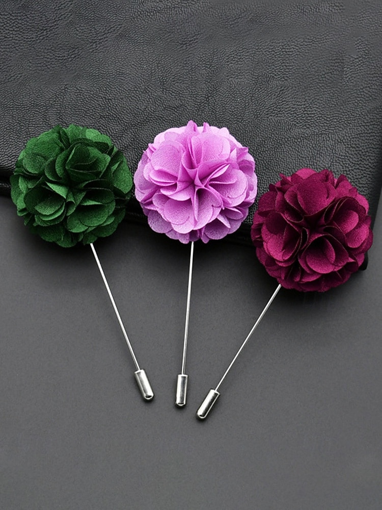 Anstecknadel aus Polyester mit Blumenmuster für Herren, mehrfarbige Stoffblume, eleganter minimalistischer Stil für Trauzeugen, Hochzeiten, formelle Abendessen, Bankette und Abendveranstaltungen 2026 - $7.99 –P6