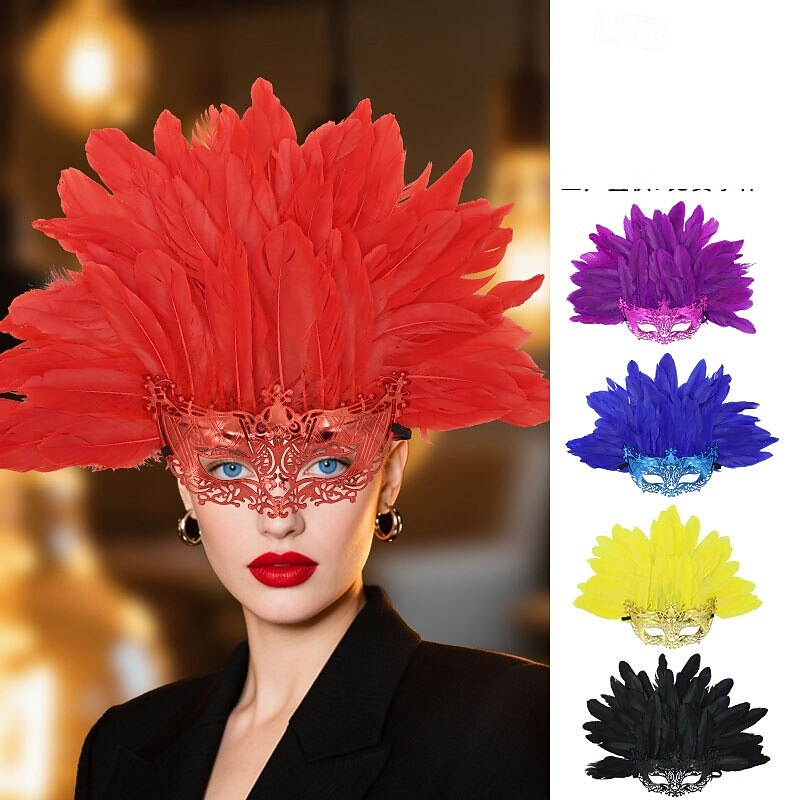 Accesorios de samba para carnaval de Río 2026, tocado de plumas de avestruz amarillas para mujer, tocado con lentejuelas y diamantes de imitación, disfraz de bailarina de carnaval, disfraz de 2026 - $11.99 –P12