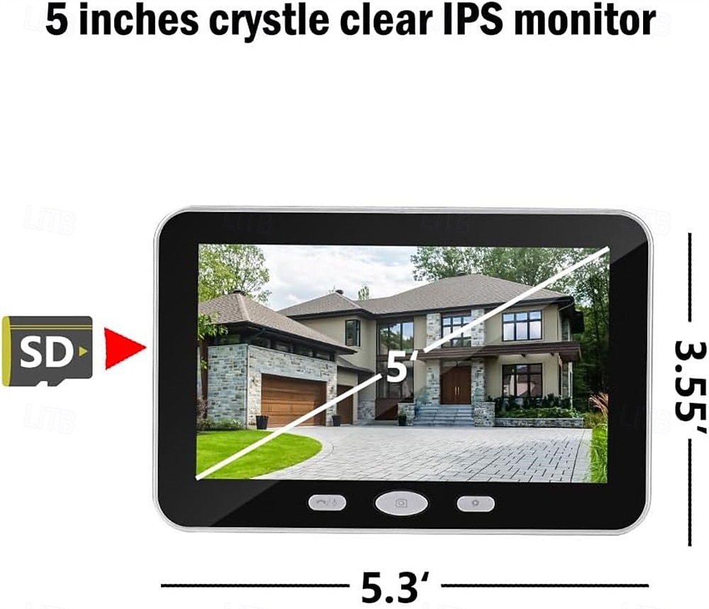 2026年 ポータブルモニター付きドアベルカメラ、アクティブ人間認識アラート、バッテリー駆動  コレクション – $134.99 –P6