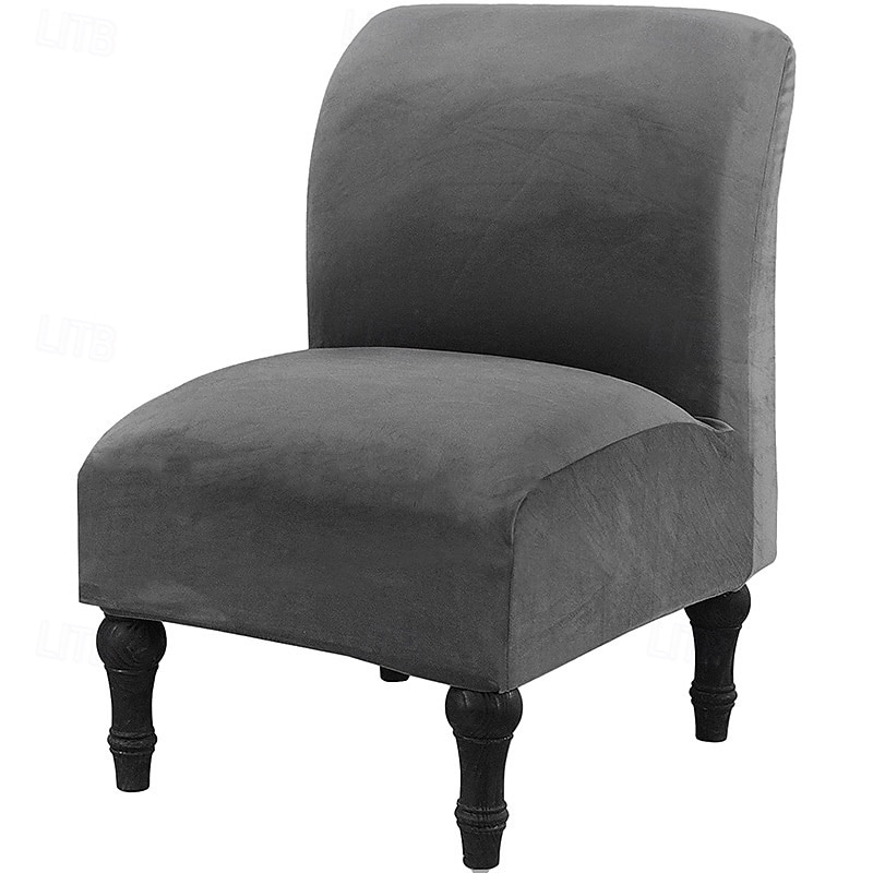 Velvet Armless Accent Chair Cover, Soft Stretch Accent Chair Slipcovers Without Arms Removable Armless Chair Furniture Protector Covers for Living Room/Dining Room/Hotel 2026 - $50.99 –P3
