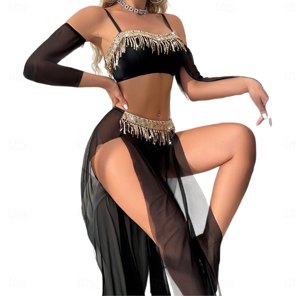 Ensemble de costume de danse du ventre à franges à sequins Samba Dancewear Costume de performance de 2026 ? E£1295.12 –P3