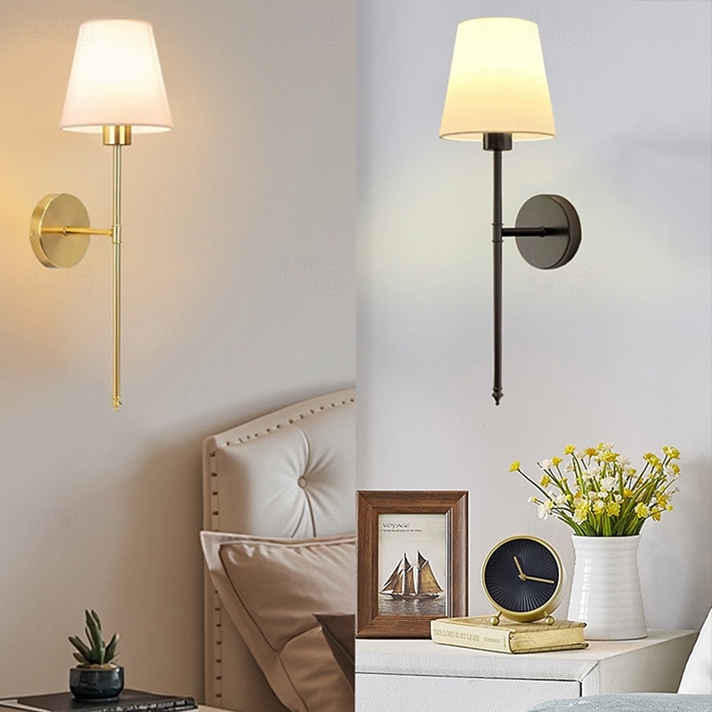 Vevnitř Moderní Nordický styl Vnitřní nástěnná svítidla Obývací pokoj Ložnice Kov Látka nástěnné svítidlo 110-240 V 2026 - $49.99 –P3