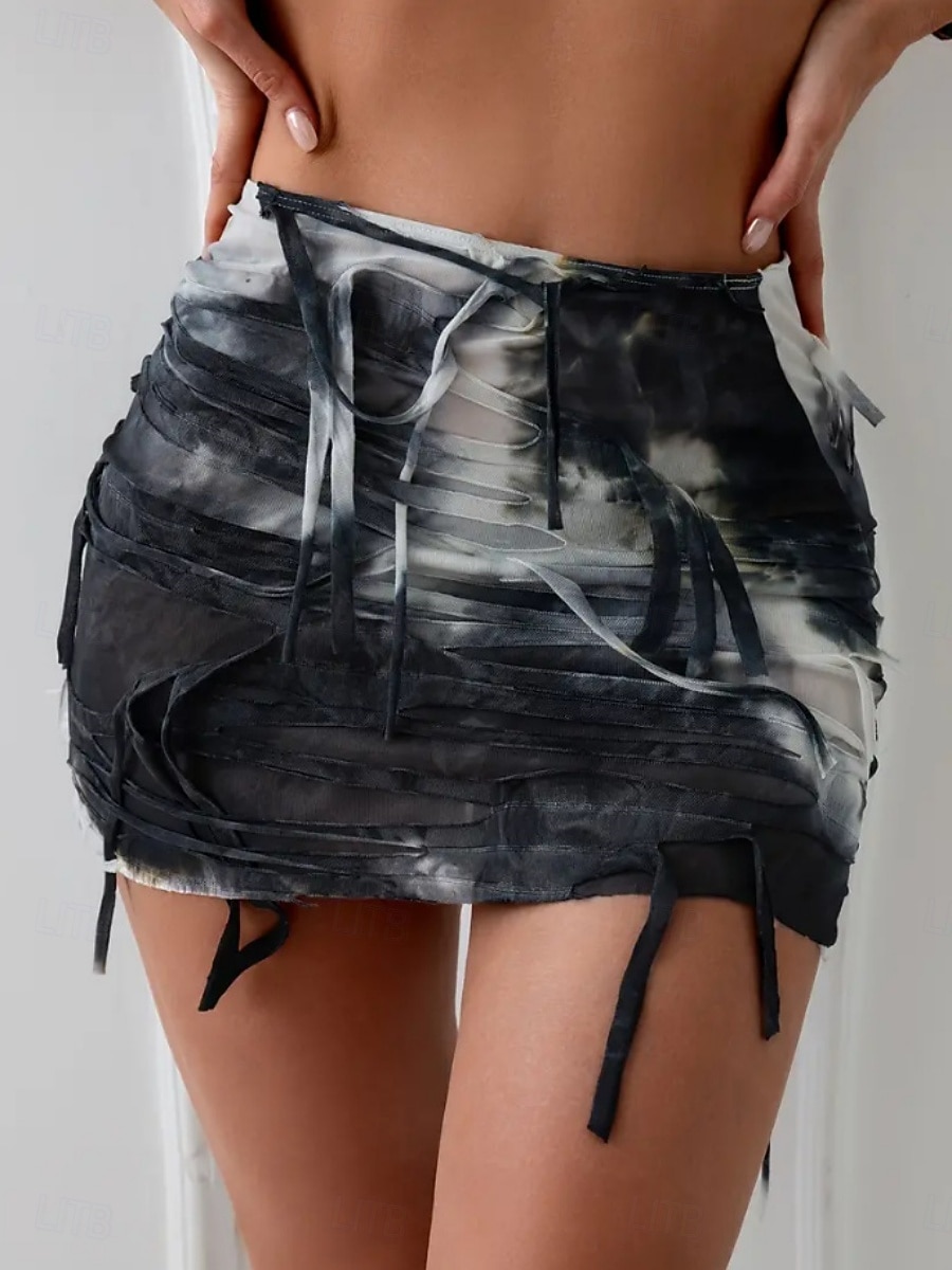 Mujer Bañadores Tapadera Falda Traje de baño Malla Vacaciones Ropa de playa Tie-dye Sin Mangas Trajes de baño 2026 - $19.99 –P1