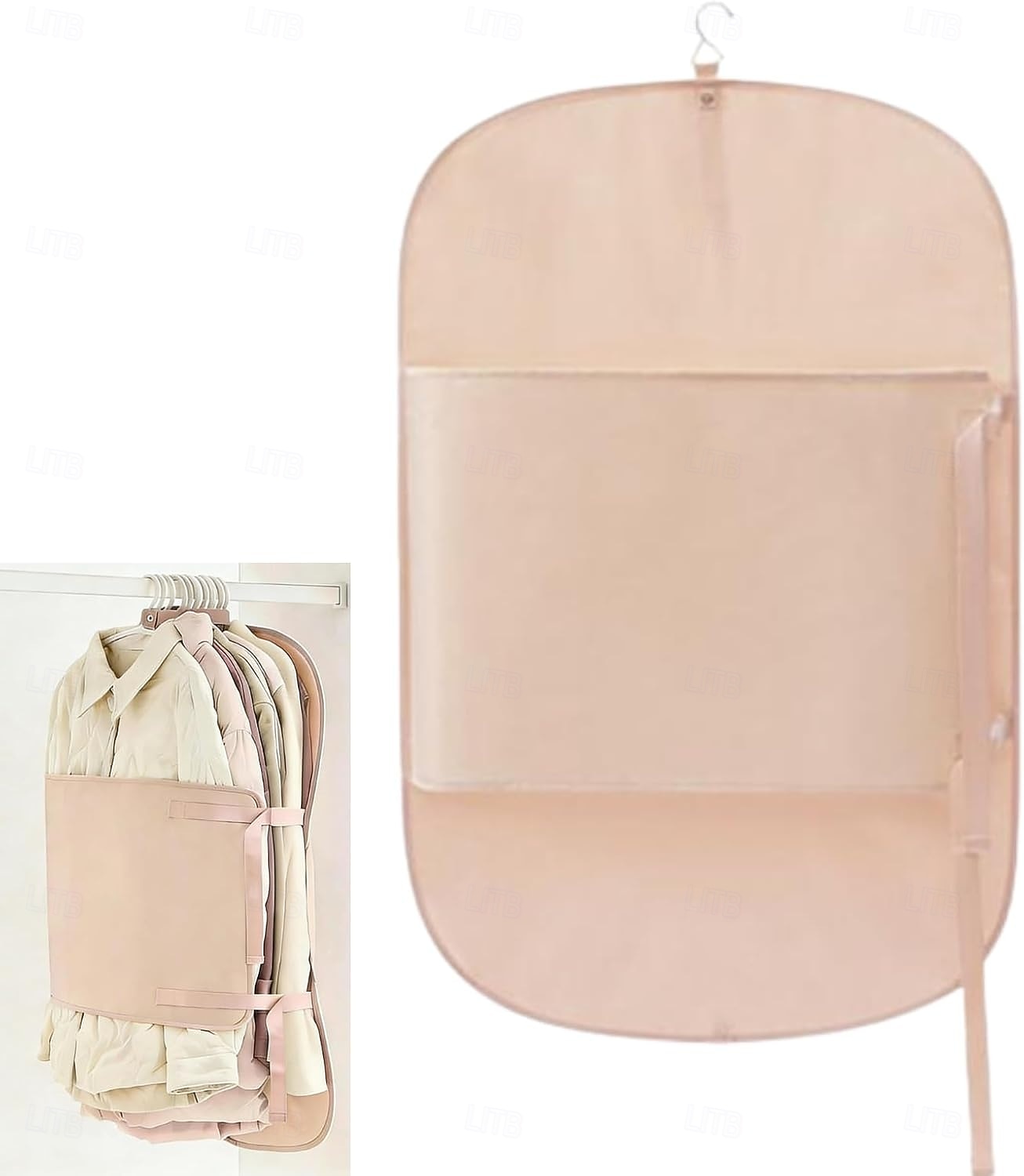 Organisateur de placard polyvalent en panneau de fibres, sac de rangement en panneau de fibres, cintres gain de place pour manteaux, costumes et doudounes de 2026 ? $10.99 –P1