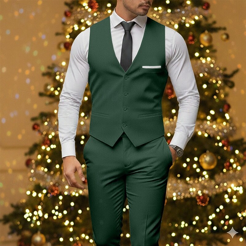 Ανδρικά Σμόκιν Κοστούμια για πάρτι Πάρτι Μαύρο Λευκό Χειμώνας Εφαρμογή Κλασικό Πέτο Επίσημο Μονόχρωμο Κατά παραγγελία εφαρμογή Σετ 2 τεμαχίων 2026 - $89.99 –P11