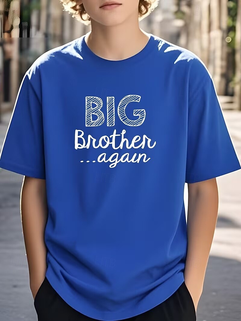 Jungen 3D Grafik Buchstabe T-Shirt Kurzarm 3D-Druck Sommer Frühling Sport Mode Streetwear Kinder 4-12 Jahre Rundhalsausschnitt Lässig Täglich Outdoor Normale Passform 2026 - $16.99 –P4