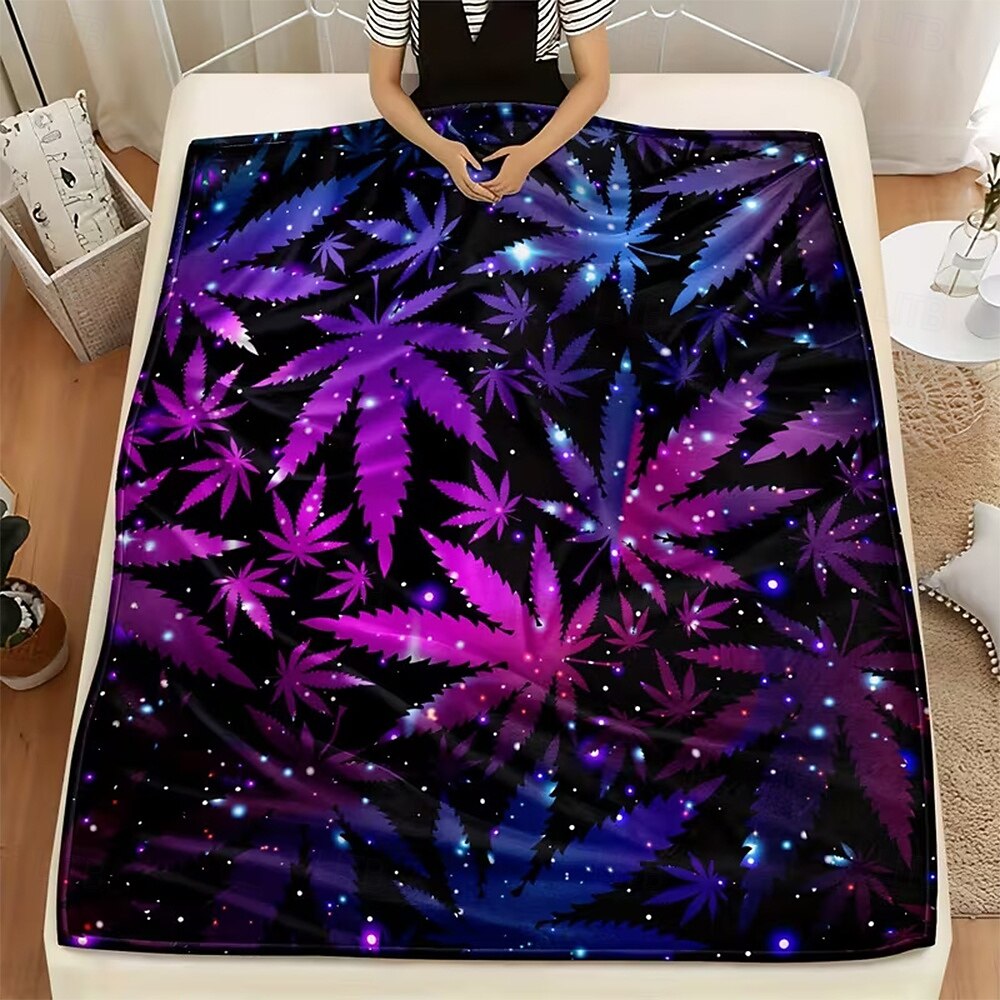 Blanket Fleece Throw Blanket for Couch Weed Leaf Classic Modern 3D Sofa Bed Decorative Warm Blanket Home Decor 2026 - $25.99 –P3