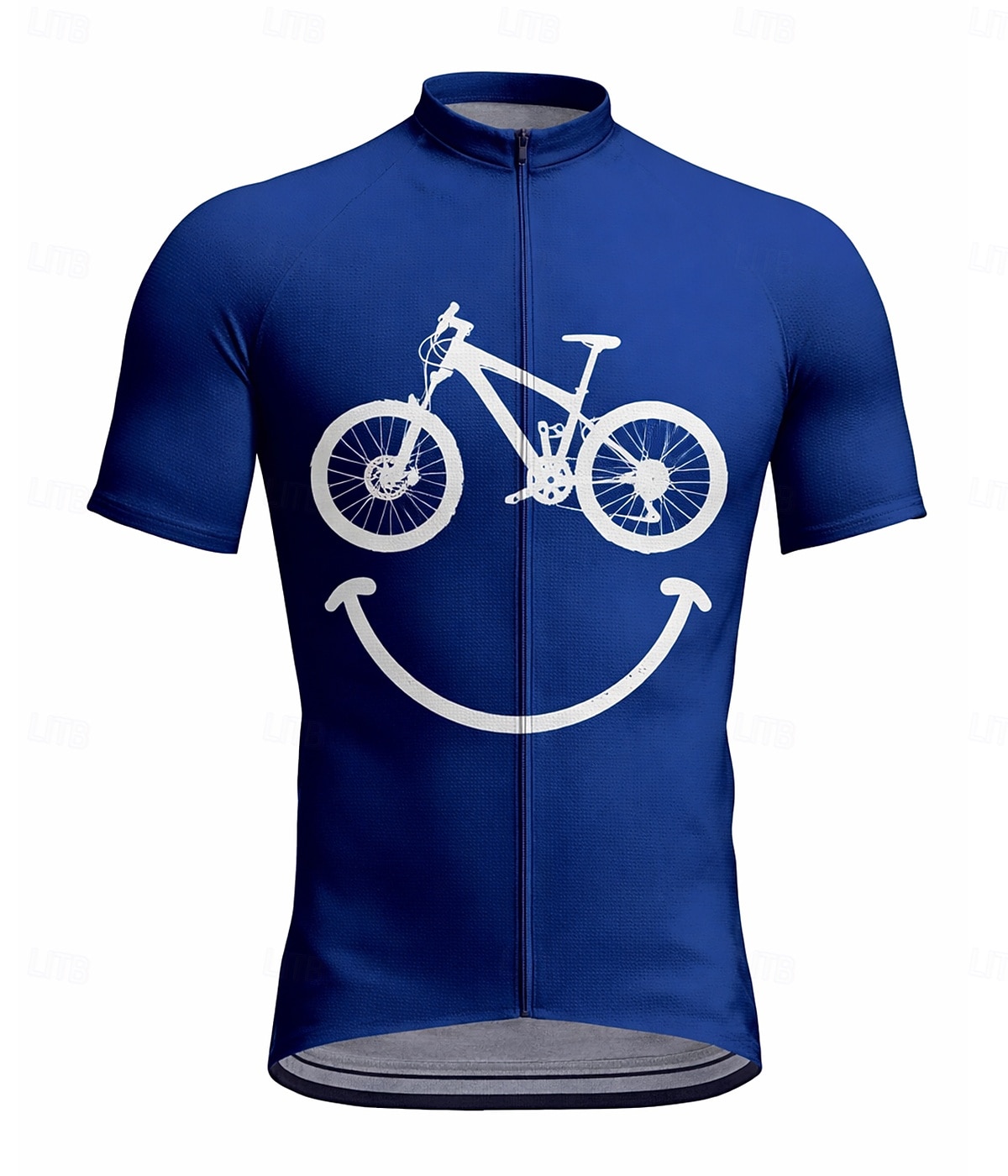 Herren Radtrikot Grafik Geometrisch Kurzarm Fahhrad T-Shirt Trikot Oberteil mit 3 Gesäßtaschen UV-beständig Schnelltrocknend Frontreißverschluss Reflektierende Streifen Sport Schwarz Königsblau Orange 2026 - $30.99 –P6