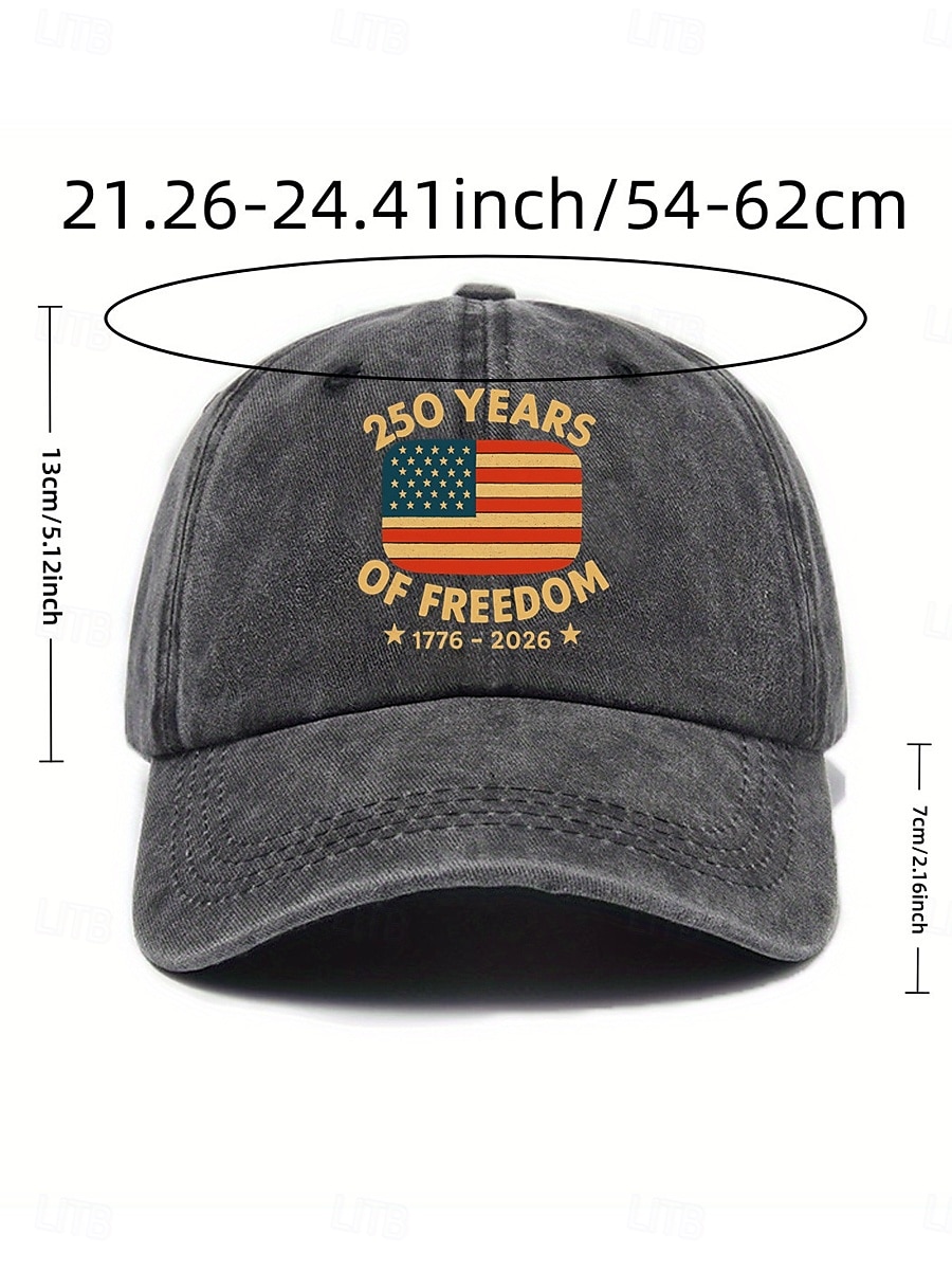 Mujer Sombrero Sombrero del 250 aniversario de Estados Unidos Gorra de Béisbol Sombrero para el sol Gorra gráfica Protección Solar Resistente al Viento Transpirable Diario Exterior Fin de semana 2026 - $8.49 –P8