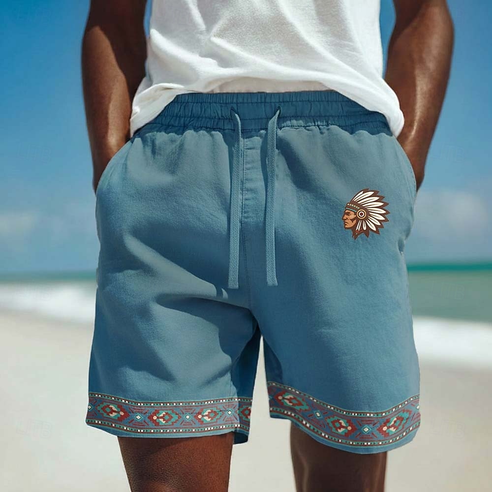 Per uomo Azteco Etnico Popoli indigeni Shorts Pantaloncini casual Pantaloncini di cotone Misura del girovita medio Vintage Retrò Vacanza Abbigliamento Quotidiano Ferie Tasche Laterali Coulisse del 2026 a $25.99 –P4