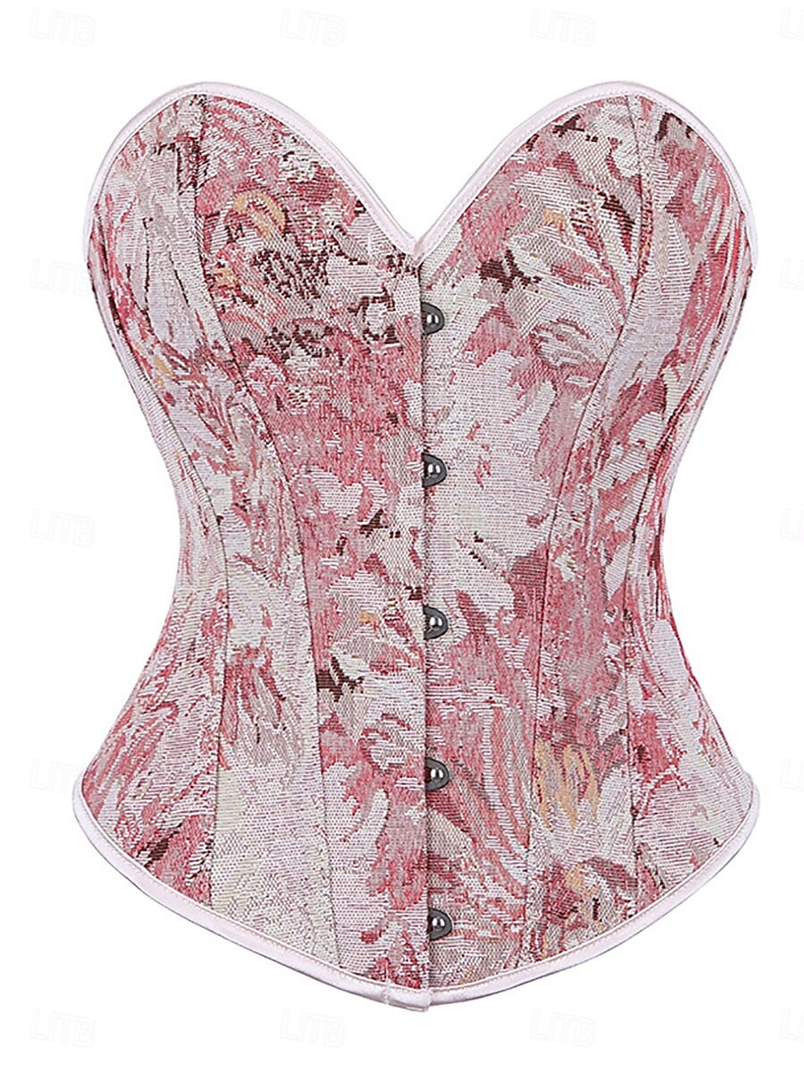 Dam Shapewear Mode Retro Sexig Blommig Knappar Dagligen Semester Fest Ärmlös Över axeln Svart Rodnande Rosa Rubinrött Brun Grön Sommar Vår Höst Normal 2026 - $29.99 –P6