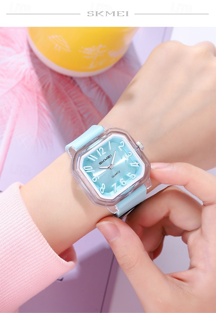 Подарок на День Матери SKMEI Мужские кварцевые часы Креативные минималистские модные повседневные светящиеся водонепроницаемые часы с мировым временем Силиконовые гелевые часы 2026 - $26.99 –P10