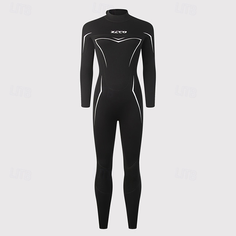 Per donna Muta in neoprene da 3 mm Tuta termica integrale Tinta unita Termico Addensato Protezione UV Manica Lunga Costume da Bagno Costume da bagno Surf Immersione Snorkeling Primavera del 2026 a $115.99 –P5