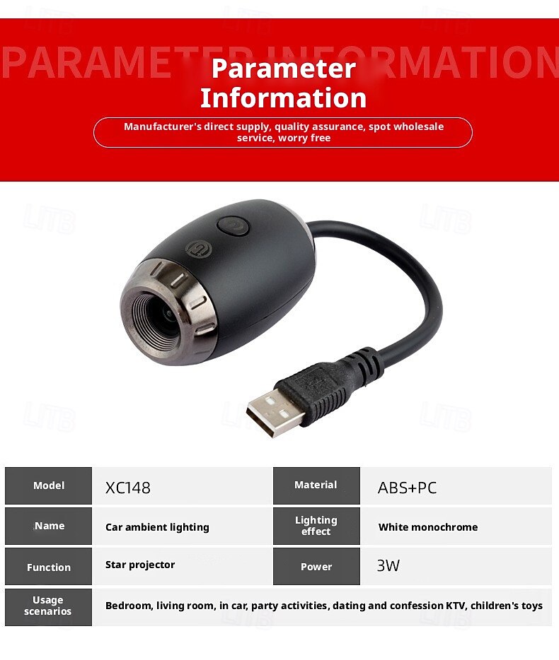 Car mounted Starry Sky USB Starry Sky Light Atmosphere Light Car Modification Interior Decoration Starry Sky Top Projection Light 2026 - $28.99 –P15