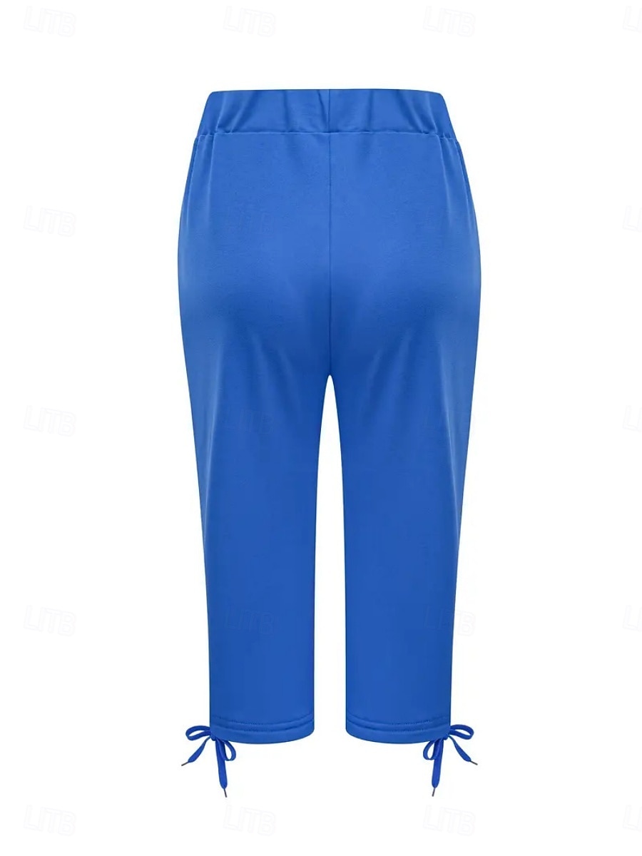 Γυναικεία Κάπρι παντελόνια κινέζικα Κολάν Κομψό στυλ street Καθημερινό Μήκος μοσχάρι Μεσαία Μέση Σκέτο Κορδόνι Τσέπη Άνετα Άνεση Ελαστικό Καθημερινά ΕΞΩΤΕΡΙΚΟΥ ΧΩΡΟΥ Διακοπές 2026 - $22.99 –P13