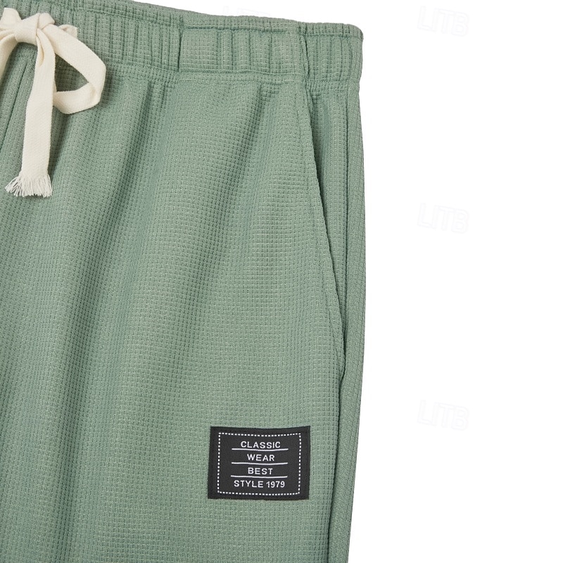Per uomo Pantaloni da tuta Joggers Pantaloni Pantaloni a Nido d'Ape Coulisse Tasca Elastico in vita Semplice Comodità Morbido Lunghezza intera Casuale Quotidiano All'aperto Moda Stile Classico Verde del 2026 a $22.99 –P4