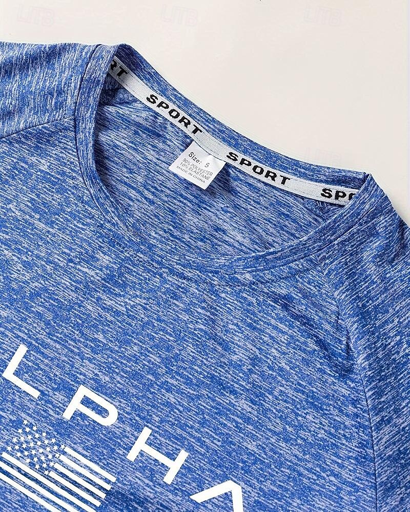 Homme 250e anniversaire de l'Amérique Jour de l'Indépendance Lettre T-shirt de course T-shirt de compression Printemps Automne manche longue Séchage Rapide Compression Évacuation de l'Humidité de 2026 ? $22.99 –P17