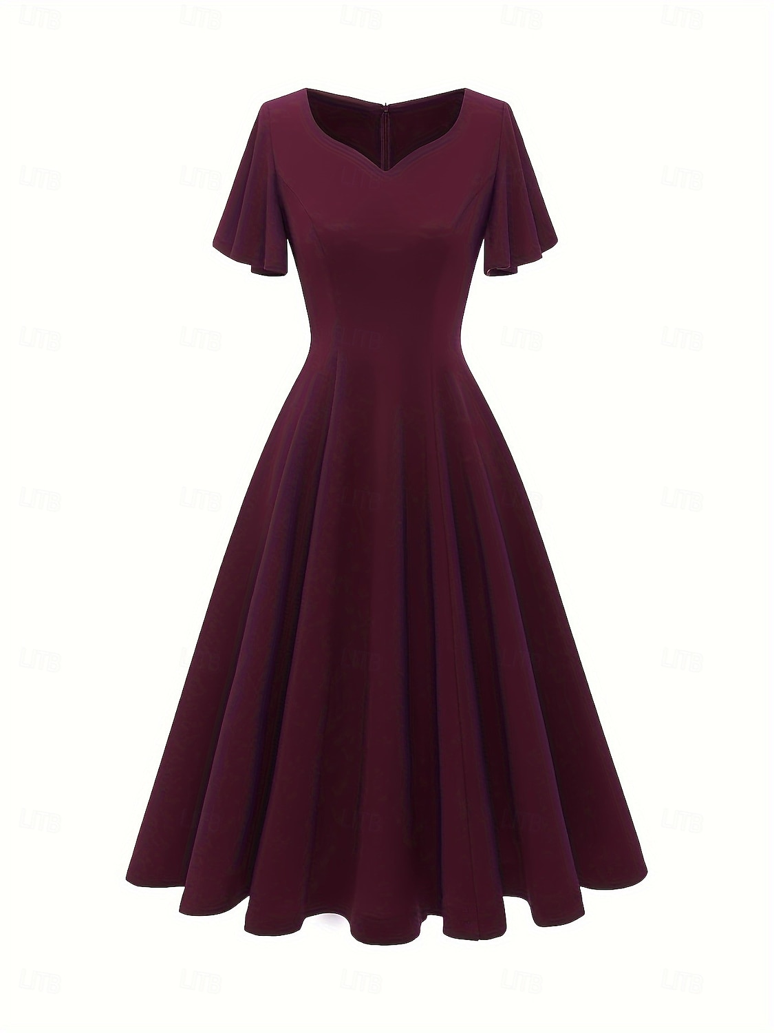 Elegant كلاسيكي 1950-tallet Middag A-linje kjole Swing kjole Flare kjole Korte ermer A-linje Kostyme Dame Karneval Valentinsdag Maskerade Feriereise Maskerade Utdrikningslag Voksne Kjole Vår sommer 2026 - $53.99 –P3