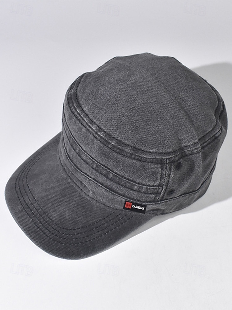 2026年 メンズコットンミリタリーキャップ、調節可能なカジュアルアーミースタイルの帽子、複数の色、軽量で通気性のあるデザイン、メンズアウトドア&日常のカジュアルな帽子  コレクション – $11.99 –P6