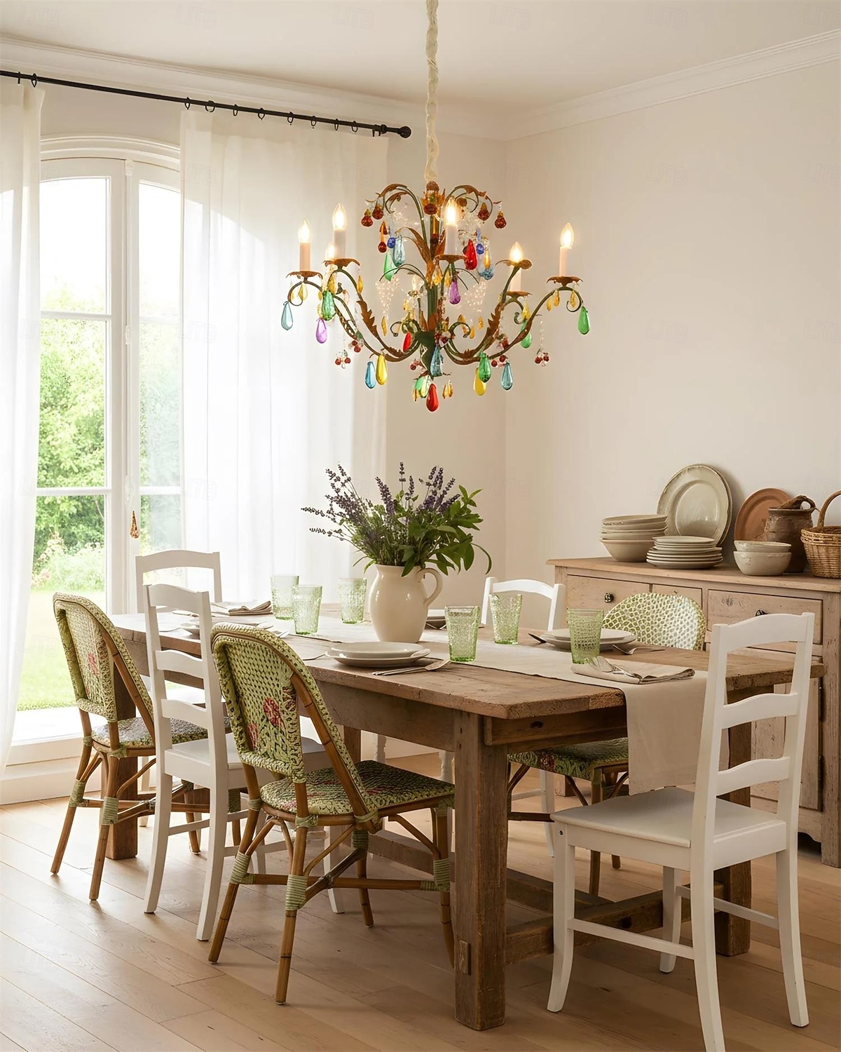 4-Light 6-Light 58 cm Hengende lanternedesign Anheng Lys Metall Glass Malte overflater Moderne 110-120V 220-240V 2026 - $791.99 –P8