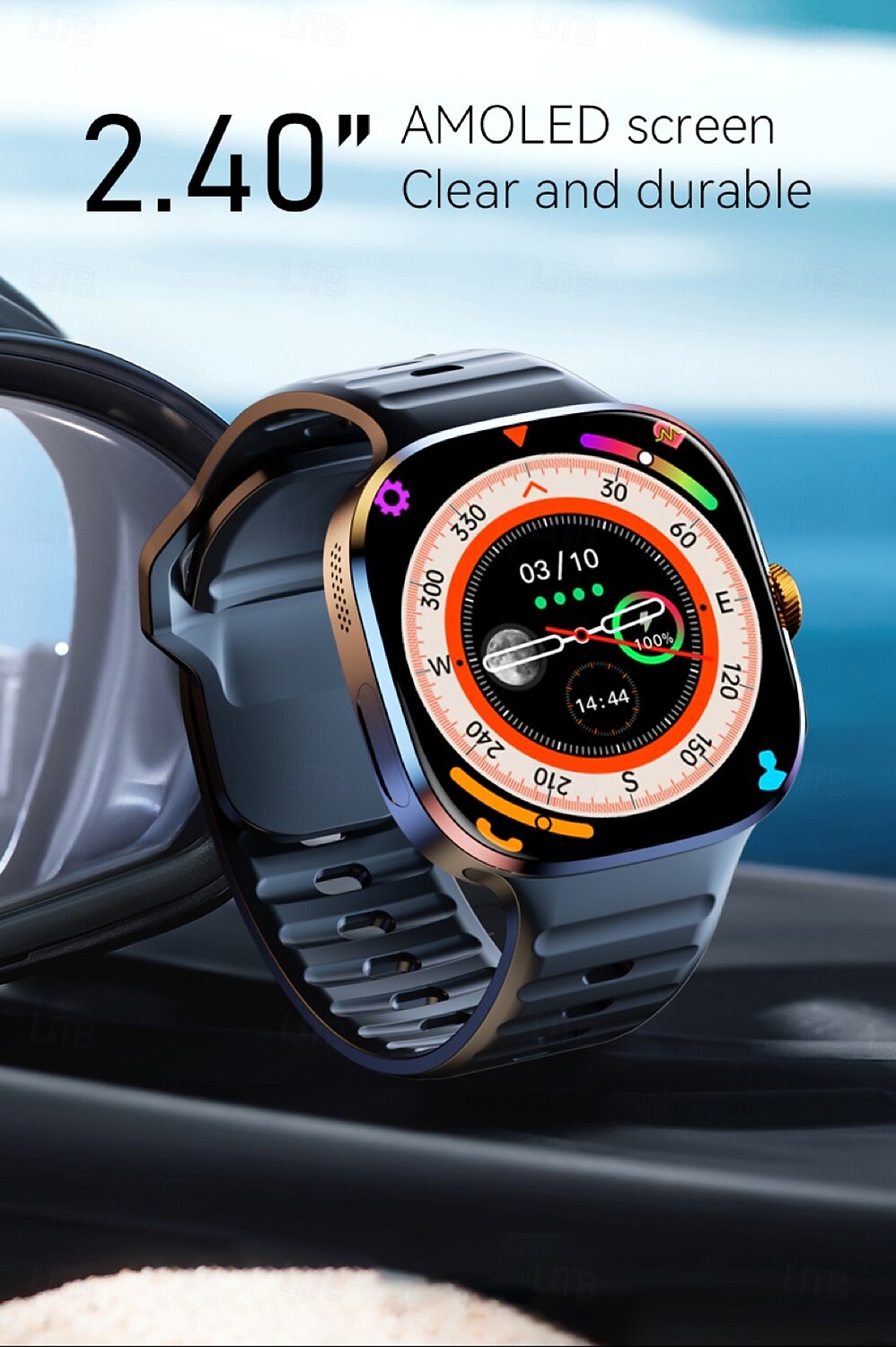 M99 Smartklokke 2.14 tommers Smartklokke 3G 4G 3G Skritteller Samtalepåminnelse Aktivitetsmonitor Kompatibel med Android iOS Herre GPS Lang ventetid Vanntett IP68 50mm urkasse 2026 - $158.99 –P3