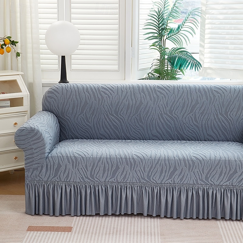 Sokkenhoes van elastische jacquardstof met rokzoom, geschikt voor L-vormige banken, hoekbeschermer voor woonkamerbanken, antislip, wasbaar en stofwerend. Geschikt voor 1, 2, 3 of 4 zitplaatsen. 2026 - $61.99 –P12