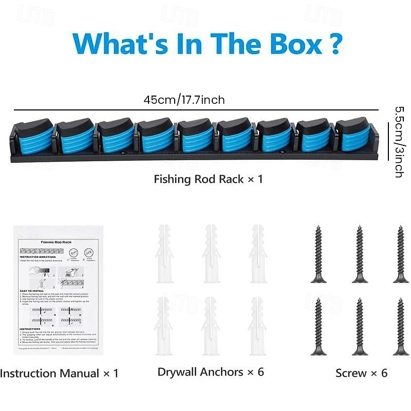 Επιτοίχια βάση για καλάμια ψαρέματος, επιτοίχια βάση για καλάμια ψαρέματος και εξοπλισμό ψαρέματος για οργάνωση αλιευτικού εξοπλισμού 2026 - $16.99 –P2