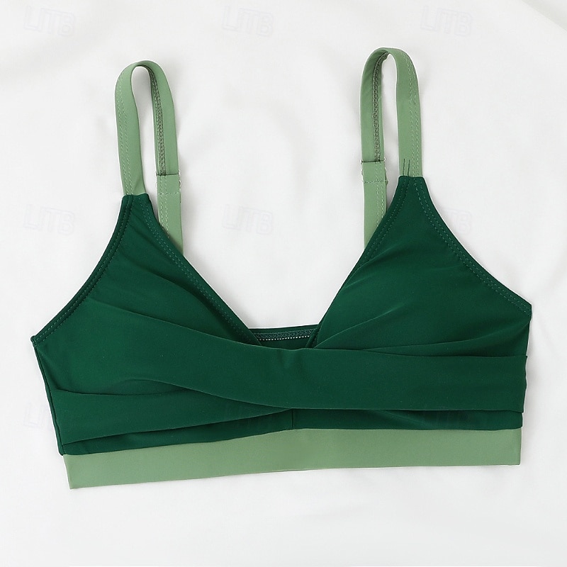 2026年 女性用 標準 サーフィン用タンキニ＆ビキニ 水着 2個 カラーブロッキング オープンバック UVプロテクション 弾性ある ノースリーブ スイムウェア サーフィン 潜水 水泳 夏  コレクション – $18.99 –P6