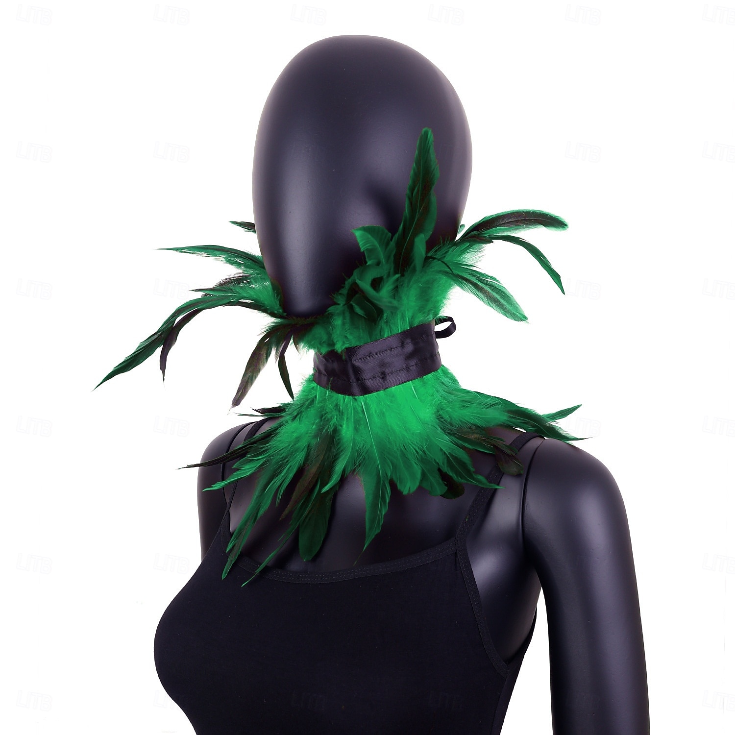 Carnival 2026 Rio Carnival Samba Accessories Women's Red Feather Choker Collar, Gothic Vampire Devil Costume Necklace Brazil Festival Performance Costume 2026 - $11.49 –P14