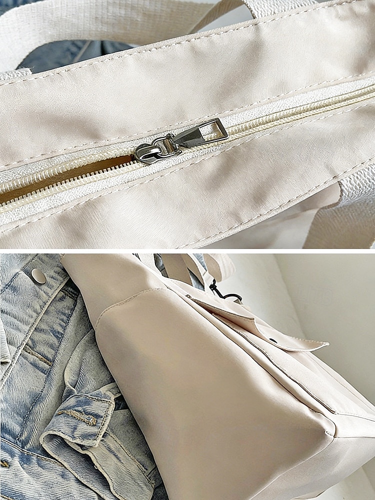 Geantă tote pentru femei din poliester Cancas, în mai multe culori, capacitate mare, stil casual de zi cu zi, perfectă pentru serviciu, cumpărături și călătorii 2026 - $11.99 –P8