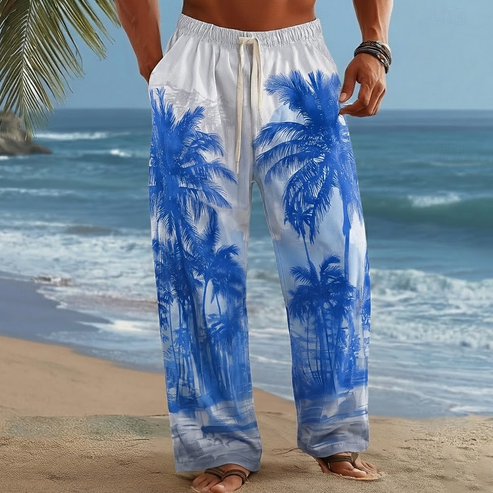 Per uomo Albero di Cocco Palma Piante Tropicali Pantaloni Pantaloni Larghi Pantaloni casual Misura del girovita medio Hawaiano All'aperto Vacanza Abbigliamento mare Coulisse elastica in vita del 2026 a $27.99 –P2