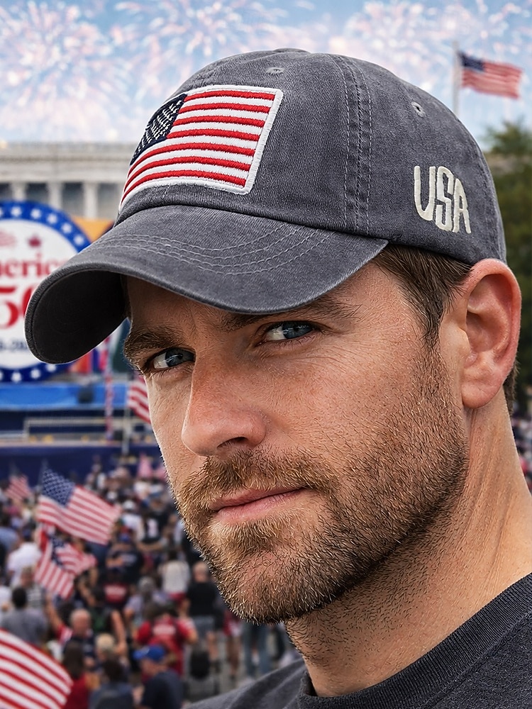 United States 250th Anniversary Menns Brodert USA Baseball Cap Justerbar Caps i bomull Flerfarget Patriotisk Flaggbdesign USA Uavhengighetsdag Festivaler og Hverdagscasual 2026 - $11.99 –P1