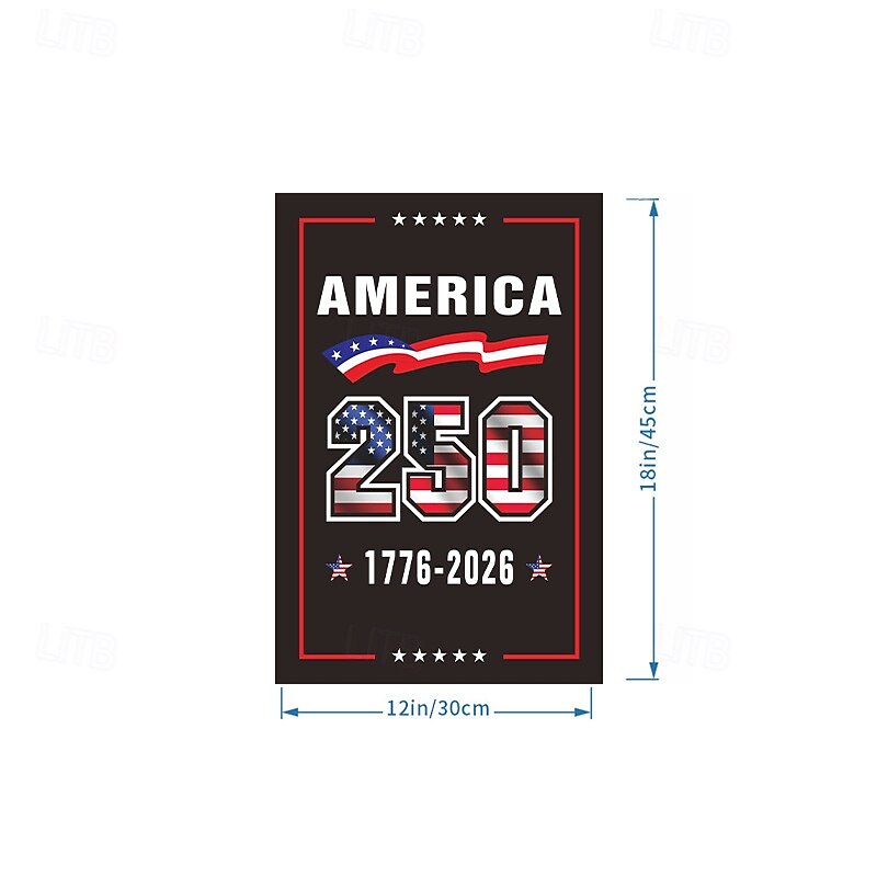 Commémorant le 250e anniversaire des États-Unis, drapeau de jardin décoratif, drapeau suspendu, drapeau de décoration de cour, drapeau en imitation chanvre de 2026 ? $12.99 –P5