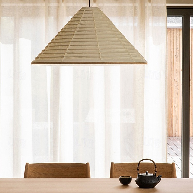 kuželové závěsné světlo, zúžená závěsná lampa z rýžového papíru 13,8", moderní stropní svítidlo s objímkou E26, bílý farmářský lustr do obývacího pokoje, jídelny, ložnice 2026 - $183.59 –P1